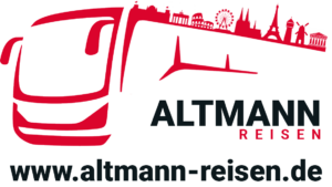 Altmann Reisen Logo Dunkel mit Domain